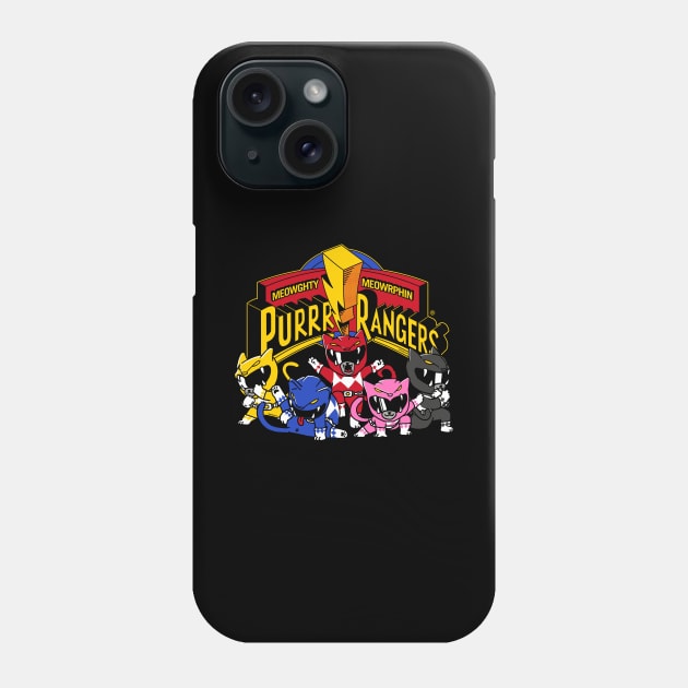 Purrr Rangers Cat Shirt Phone Case by vo_maria