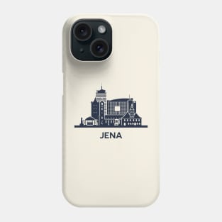 Skyline emblem of Jena, city in Thuringia, Germany Phone Case