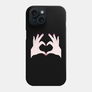 Hands Making Heart Shape Love Sign Language Valentine's Day Phone Case