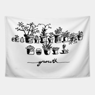 Growth (black and white) Tapestry