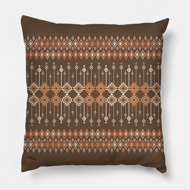 beautiful fabric pattern Pillow by noke pattern