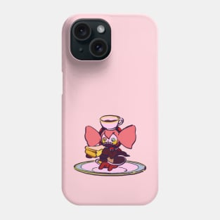 pink pastel charlotte eating cheesecake and coffee on a plate / madoka magica Phone Case