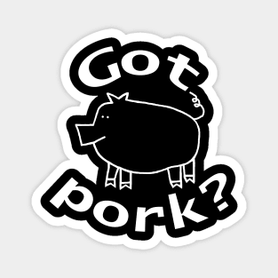 White Line Got Pork Bbq Humor Magnet