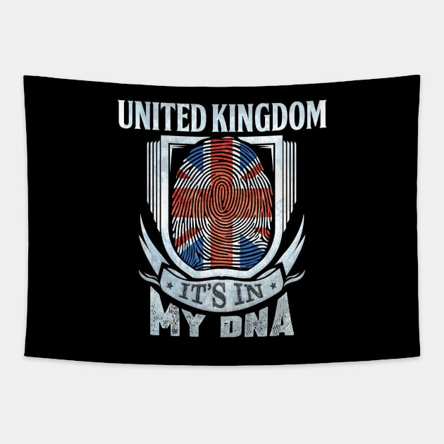 United Kingdom It's In My DNA - Gift For British With British Flag Heritage Roots From United Kingdom Tapestry by giftideas