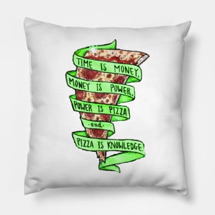 Trust in green pizza Pillow