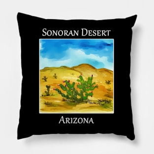 Prickly pear cactus as seen in the Sonoran Desert in Arizona Pillow