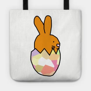 Gold Bunny Hatching from Easter Egg Tote