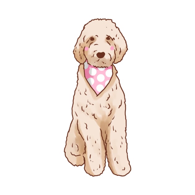 Cute Golden Doodle drawing by Mayarart