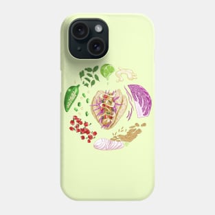 Fish Taco Diagram Phone Case