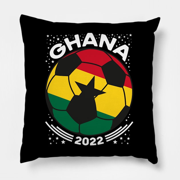 Ghana Flag Soccer Football Team Pillow by mcoshop