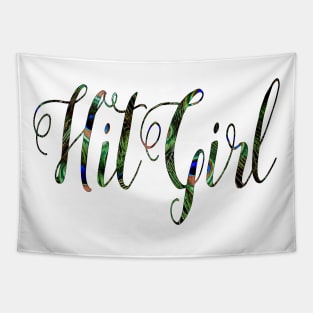 HIT GIRL COLORFUL TYPOGRAPHY Tapestry