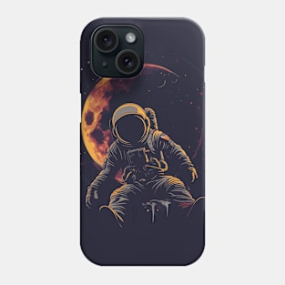 Astronaut Eclipse Phone Case