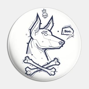 Graffiti Style Dobermann Pin