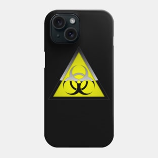 Biohazard warning symbol danger hazard social distancing Phone Case