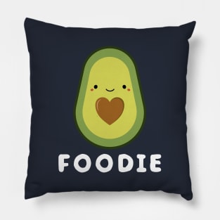 Cute and kawaii foodie avocado Pillow