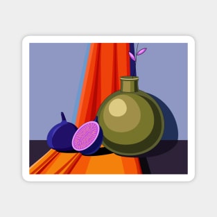 Bright still life with figs Magnet