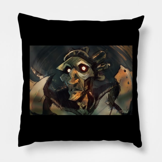 Creepy DiMA Pillow by Esuerc