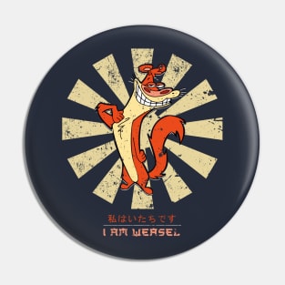 I Am Weasel Retro Japanese Pin