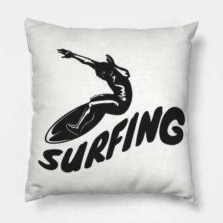 Surfing Wave Surfing Pillow