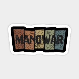 Manowar Retro Pattern Magnet