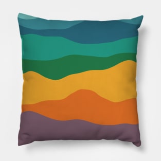 Rainbow mountains abstract art Pillow