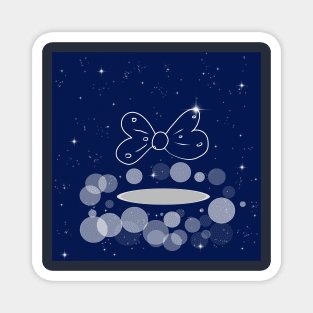 bow, pleasure, lightness, soaring, decor, illustration, shine, stars, beautiful, style, glitter, Magnet