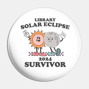 Funny Librarian Solar Eclipse 2024 Shirt,  Trendy Public Library Program Bookish Pin