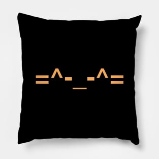 ASCII Cat (Orange) Pillow