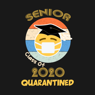 Class Of 2020 Quarantined Seniors Sunset Vintage T-Shirt