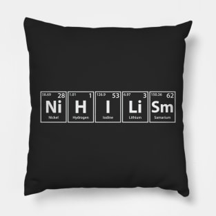 Nihilism (Ni-H-I-Li-Sm) Periodic Elements Spelling Pillow