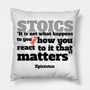 Stoic quote by Epictetus Pillow