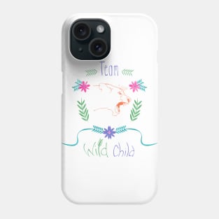 Wild Child Lioness Shield Floral Crest Phone Case