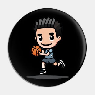 Street BasketBall Player Pin