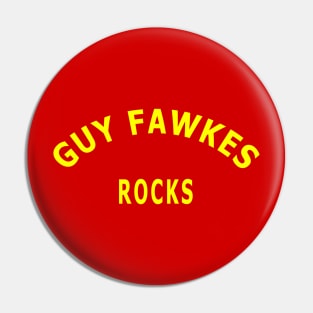 Guy Fawkes Rocks Pin