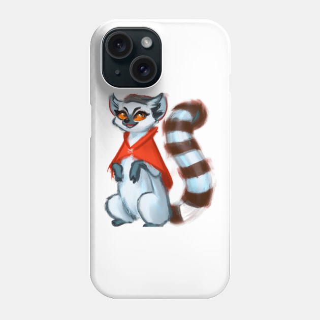 Cute Lemur Drawing Phone Case by Play Zoo