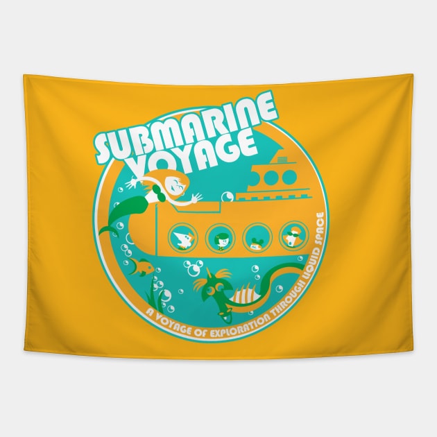 Submarine Voyage (classic colors) Tapestry by brodiehbrockie