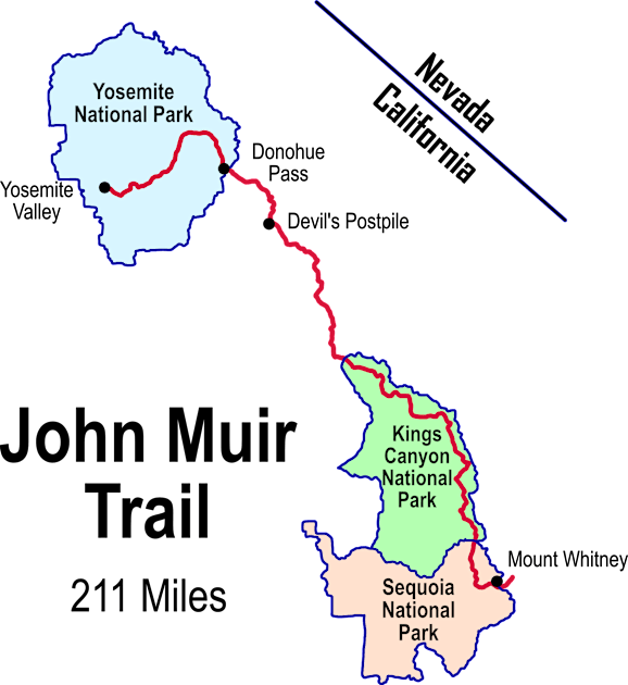 John Muir Trail Kids T-Shirt by numpdog