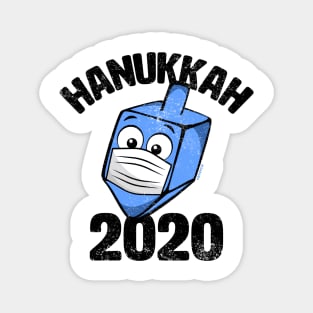 Hanukkah 2020 Dreidel Wearing Face Mask Magnet