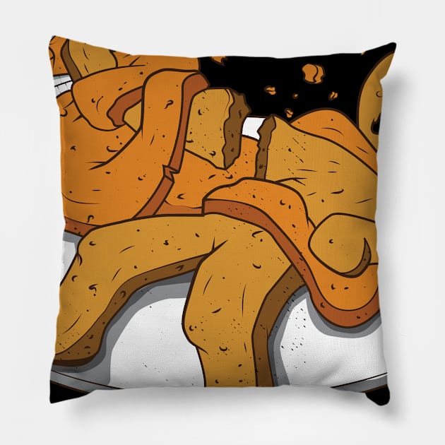 Gingerbread in Jiu jitsu Armbar- BJJ or MMA grappler Pillow by tmuzaa