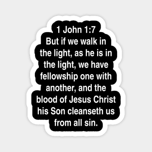 1 John 1:7  Bible Verse Typography KJV Magnet