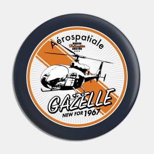 Gazelle Helicopter Pin