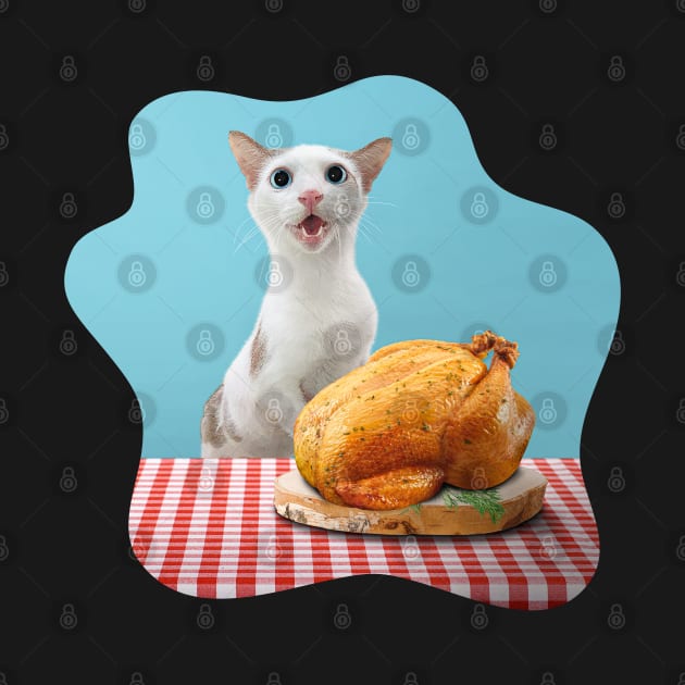 Roast Chicken and Cat by leBoosh-Designs