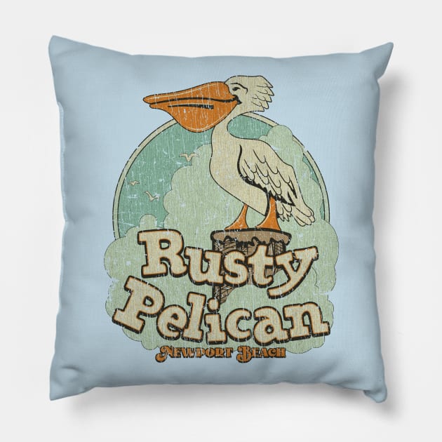 The Rusty Pelican 1972 Pillow by JCD666