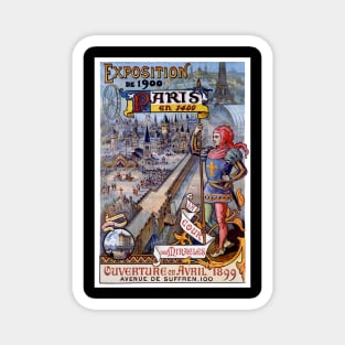 Paris Vintage 1900 Exposition Advertising World Showcase Print Magnet