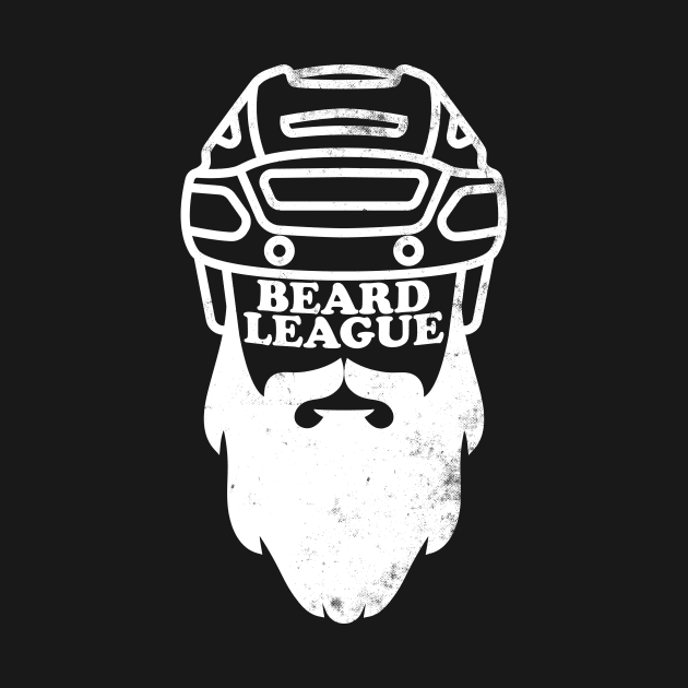 Beard League - Playoff Hockey (white version) by toadyco