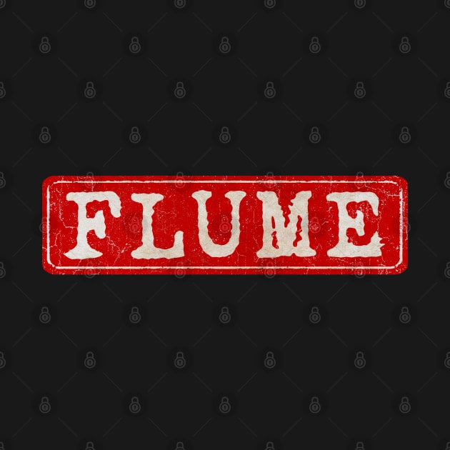 vintage retro plate Flume by GXg.Smx