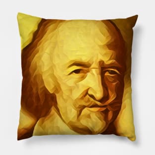 Thomas Hobbes Golden Portrait | Thomas Hobbes Artwork 8 Pillow