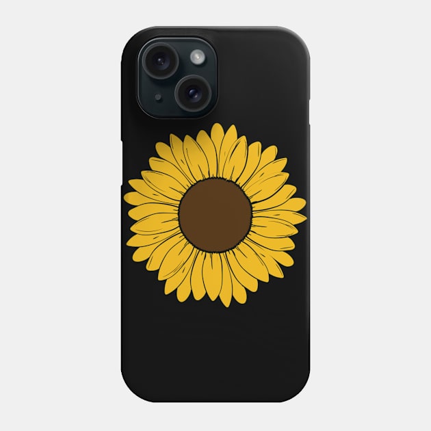 Hand Drawn Sunflower Phone Case by StacysCellar