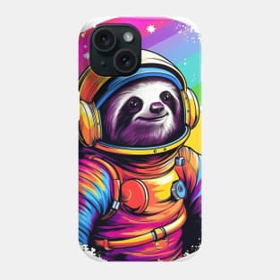 Rainbow Sloth Astronaut Phone Case