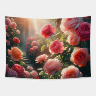 Pink Rose Tapestry